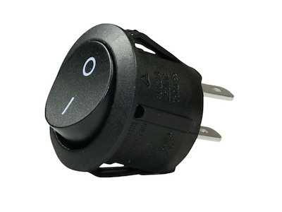 Afbryder Vippekontakt sort I/0