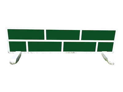 Fyld på alu-fod mur grøn/hvid 0,4x1,45cm
