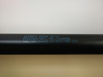 Gasfjeder 2000N 615mm M10/M8 Ø10/Ø10