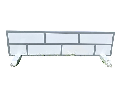 Fyld på alu- fod mur Hvid/Grå