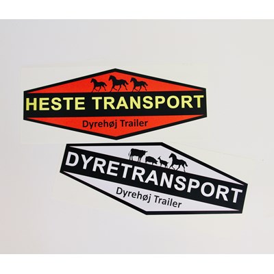 Hestetransport skilt/Label