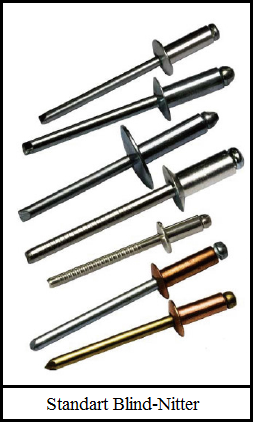 Popnitter, bolte og skruer