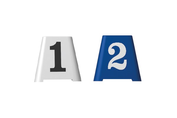 Nummerkegle 1-15+ABC sæt 20stk plast