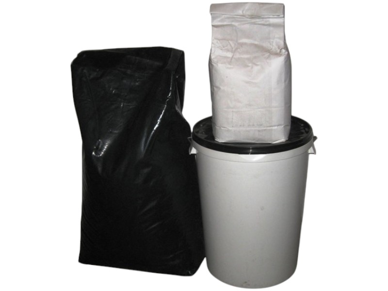 Gummigulv, sort 1 portion 48kg