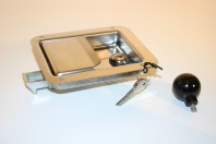 Lås Dør rustfri smæklås m. nøgle