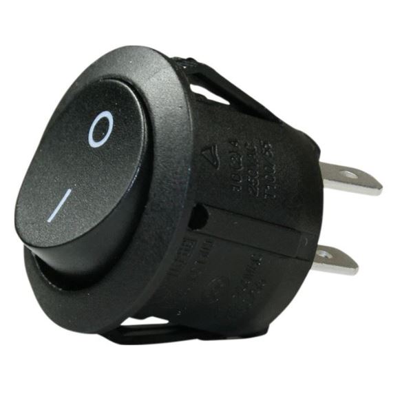 Afbryder Vippekontakt sort I/0