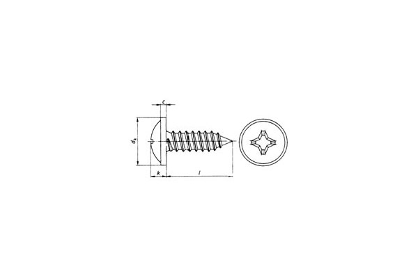 Skrue 4,8x13mm m flad hoved galv