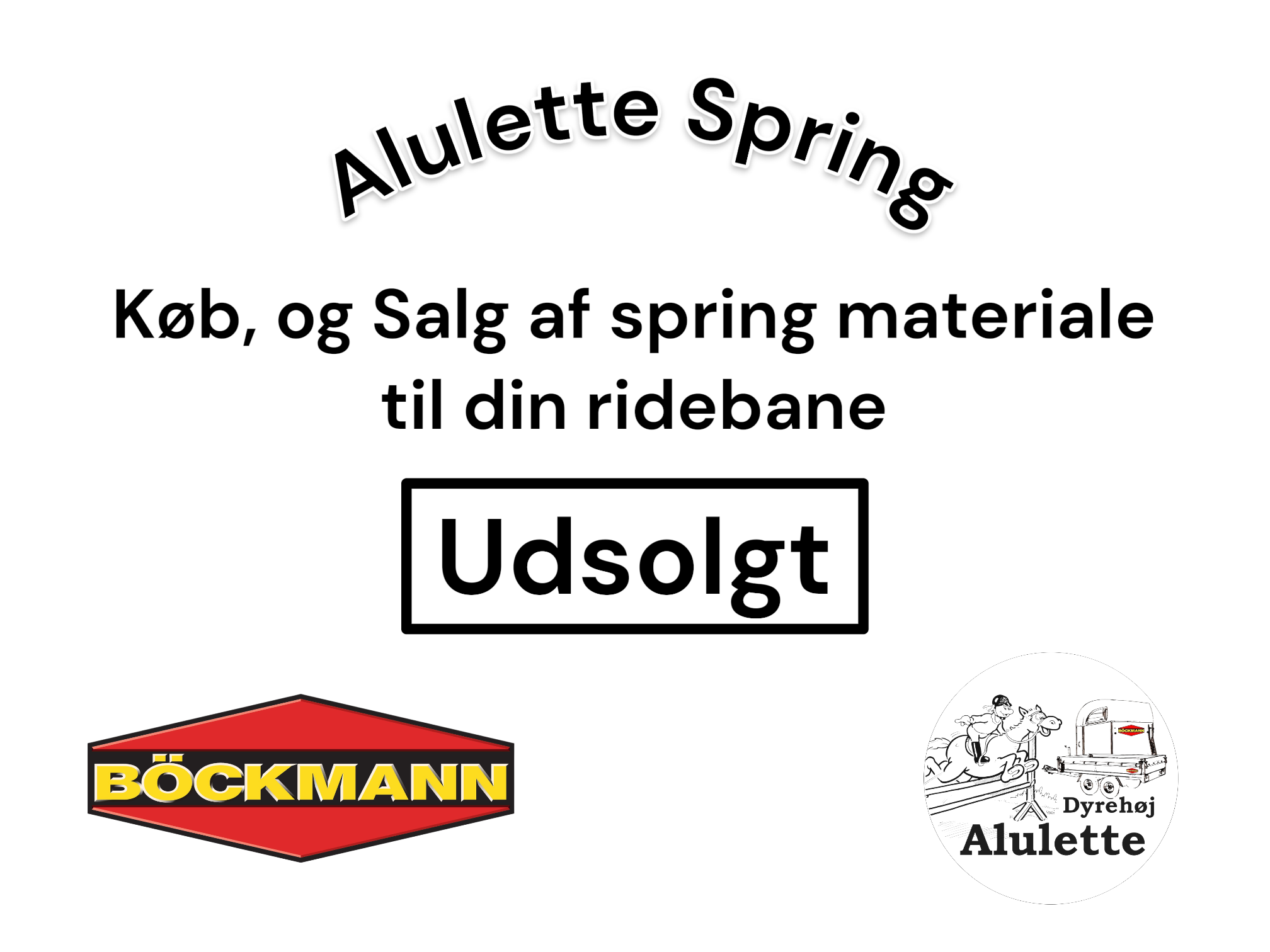 Alulette´s cavaletti sæt m. letvægtsbom i hvid