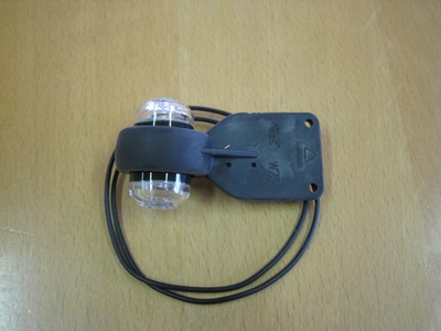Slingrelygte LED 12/24V Rød/Klar gummiarm
