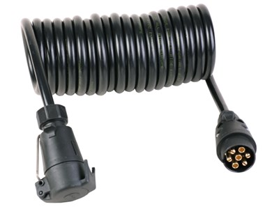 Forlænger spiral kabel 7-Pol 100cm