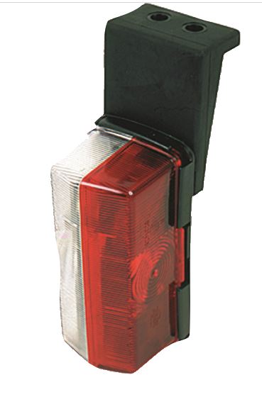 Markeringslygte rød/hvid 124x43x64mm