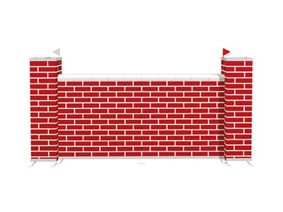 Mur med røde mursten