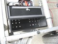 Værktøjskasse sort stål med lås til trailer