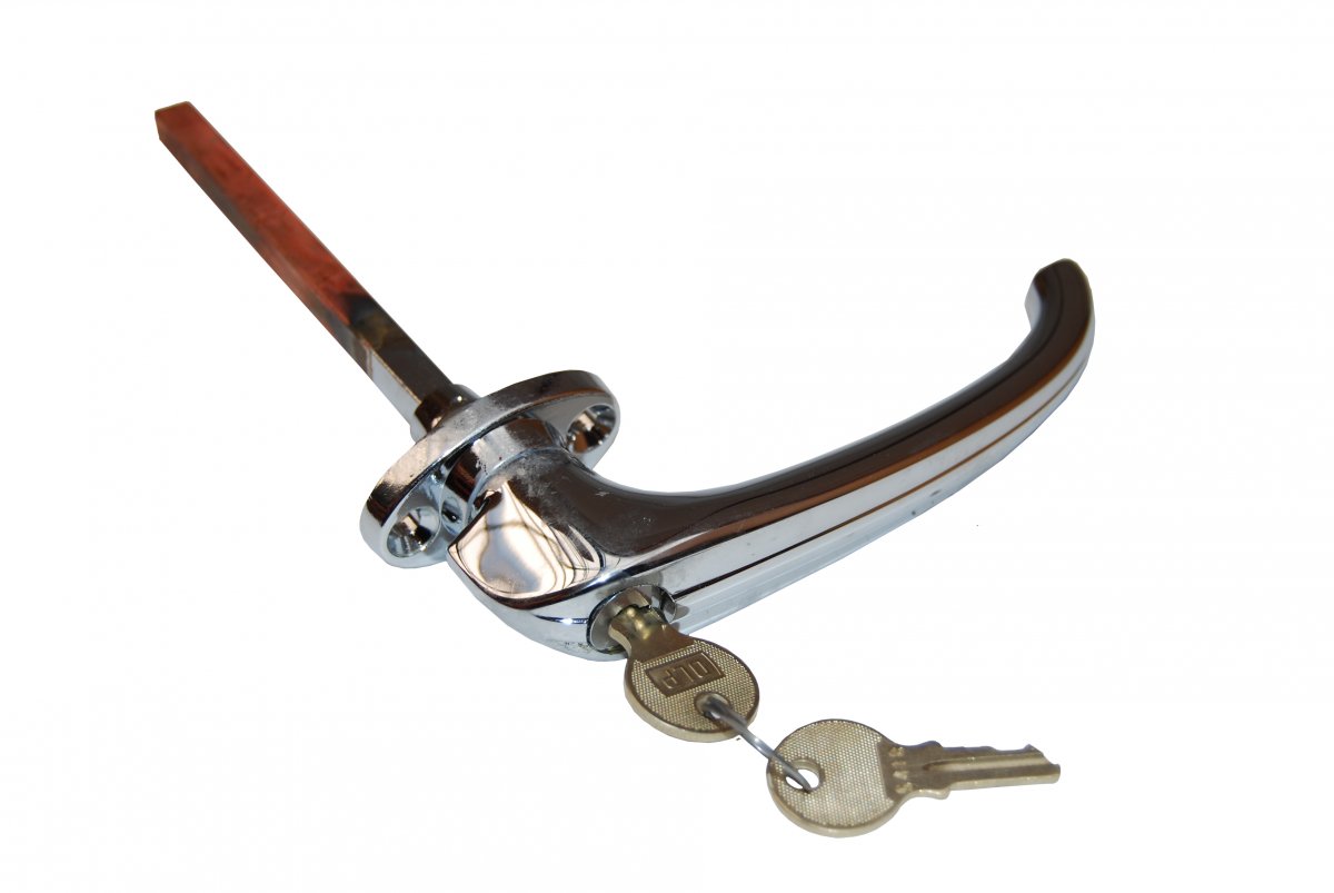 Dørgreb 8mm med låsecylinder