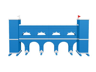 Mur Viadukt Blå 