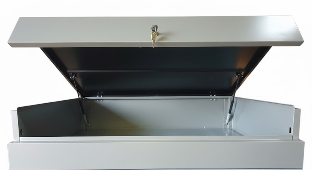 Alfako topbox til Midi m. top åbning grå