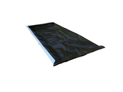 Vandgrav sort PVC L=3,5xB=3,0m Hvid kant