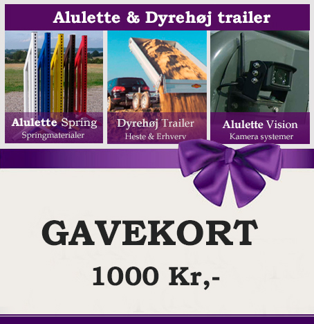 Gavekort værdi 1000kr. 