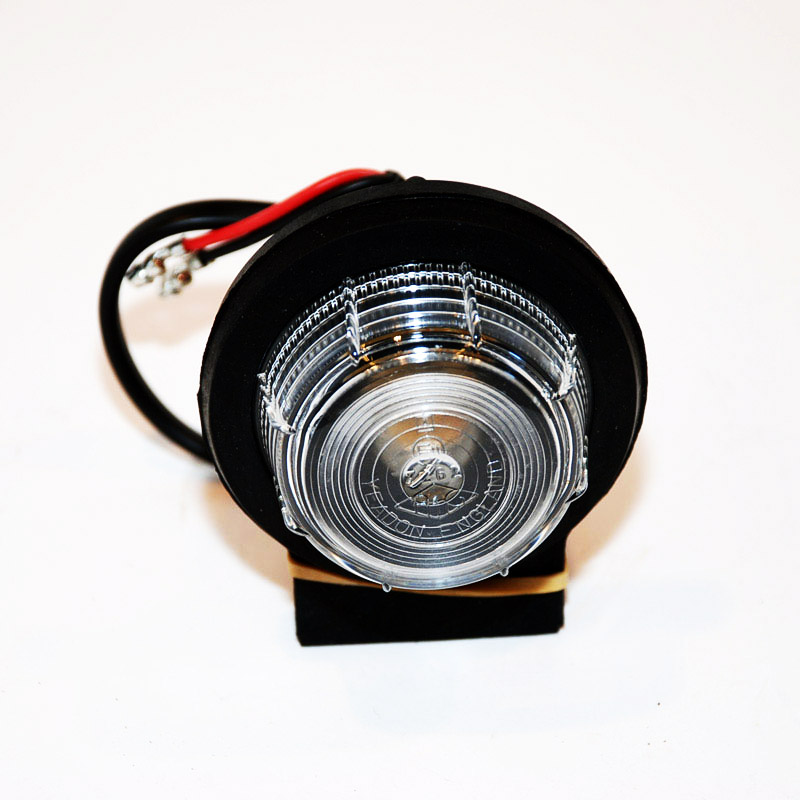 Pos.lygte rund hvid m/beslag Ifor